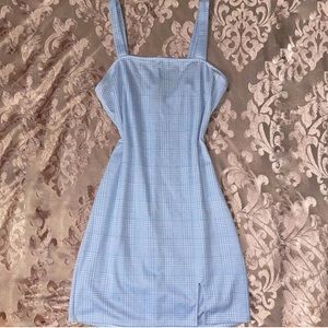 Plaid gingham bodycon dress